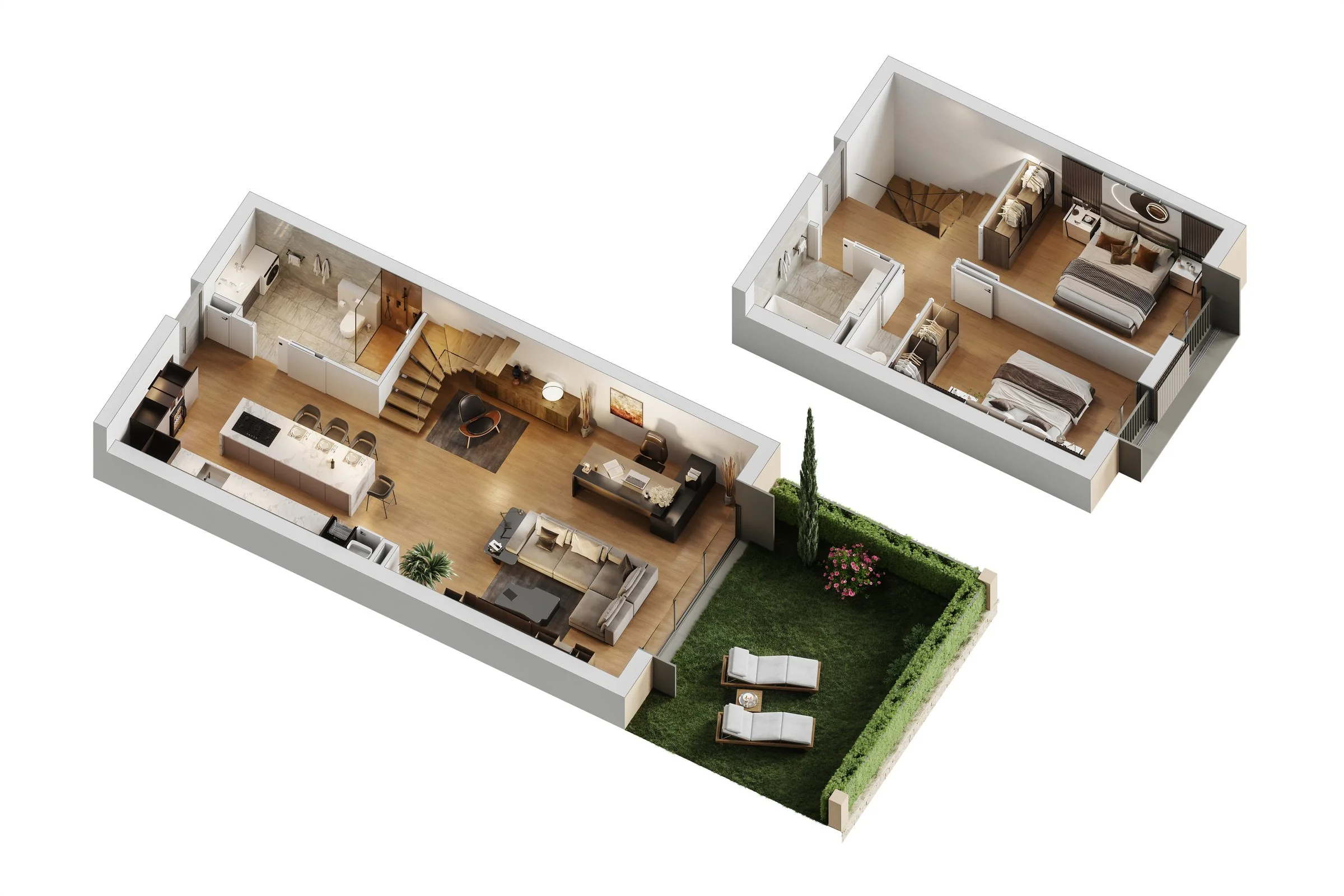 Axonométrie Lot 2 fond blanc